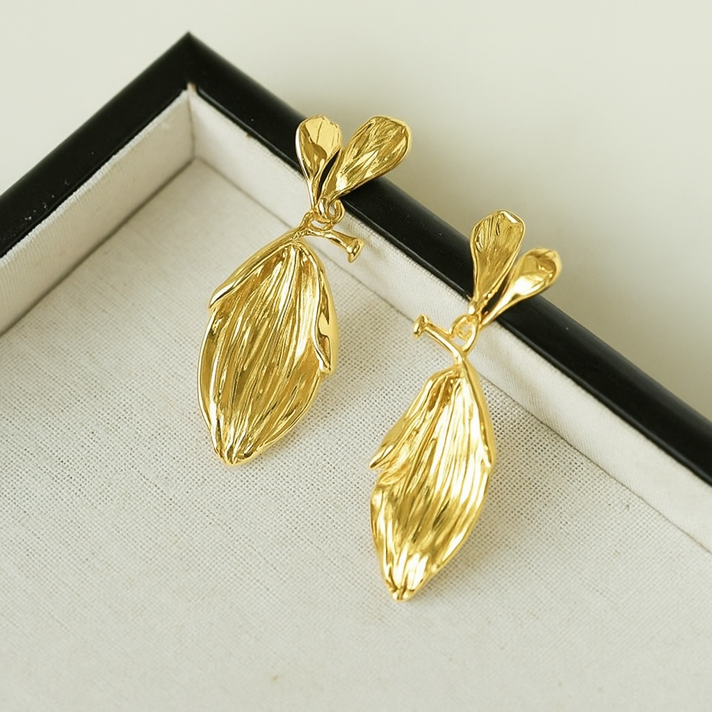 Tulip Leaf Drop Earrings